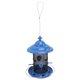thumbnail image 1 of Desiderio Comedero para pájaros, alimentador automático de semillas colgantes de acero inoxidable a prueba de lluvia con múltiples puertos para perchas para exteriores, azul, 1 of 6