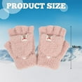 thumbnail image 3 of 2 uds. Guantes de punto con tapa para otoño e invierno, guantes de punto con tapa para otoño e invierno, cálidos y gruesos, 3 of 6