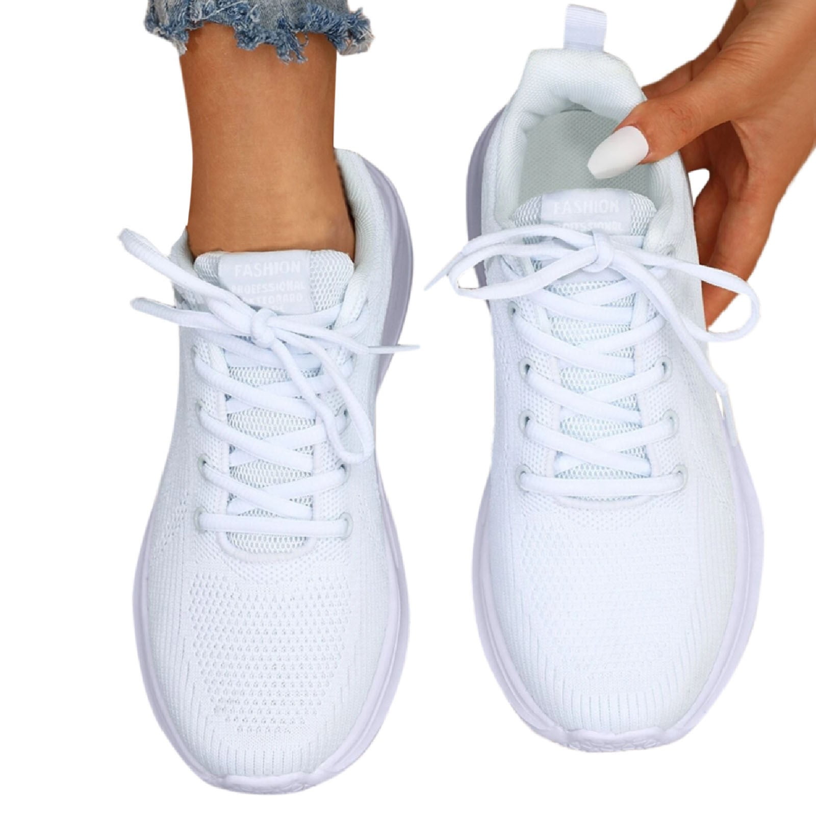 Gvdentm Women's Lace Up Sneaker Ladies Sneakers Mesh Comfy