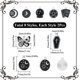 thumbnail image 2 of 1 caja de 16 amuletos mágicos de mariposa de aleación de esmalte negro de 8 estilos para hacer joyas, collares, pulseras, manualidades DIY., 2 of 4