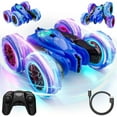 thumbnail image 1 of Rechargeable Remote Control Cars with Lights, Rc Cars for Kids 360Â° Rotating Double Sided Fast Flips 2.4Ghz 4WD All Terrain RC Stunt Toys for Ages 3-12 Years Old Boys Girls, 1 of 6