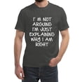 thumbnail image 2 of Camiseta divertida para hombre «I'm Not Arguing» (No voy a discutir): camiseta informal de poliéster, uso diario, varias tallas, estampado llamativo, 2 of 3