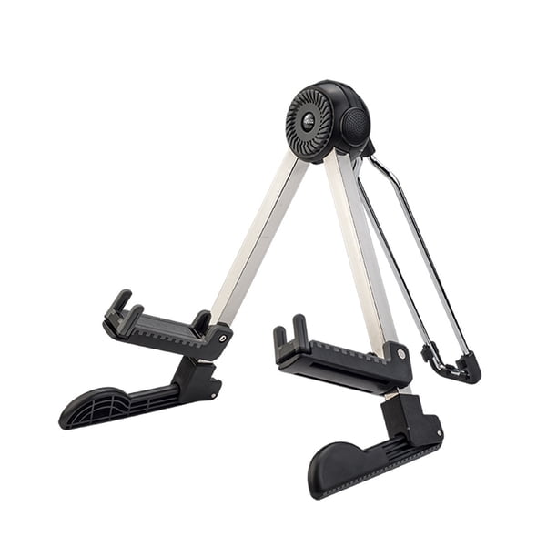 Greeniant Soporte ajustable para guitarra de suelo, trípode plegable, soporte para guitarras acústicas, estante Musical bajo con marco en A, Accesorios para instrumentos musicales Negro
