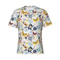 thumbnail image 4 of Vsdgher Flowers Butterfly Print Men's Dry Fit Mesh Athletic Shirts Moisture Wicking Tennis T-Shirt Tops, 4 of 9