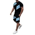 thumbnail image 1 of Men's Suits Men's 3D Men Suit Jacket Suit Short Sleeve Suit with Suite for Man Prom Suits Men Shorts Beach Tropical Sports Rival Suit Pinstripe Suit Jacket Men Attire for Active, 1 of 3