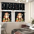 thumbnail image 4 of Christmas Kitchen Curtains and Valances Set 24 Inches Length Santa Claus Kitchen Curtains Sets for Windows Drape Swag Curtains for Kitchen Cafe Living Room, 4 of 5