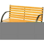 Gardenised  Classical Wooden Outdoor Park Patio Garden Yard Bench with Steel Frame