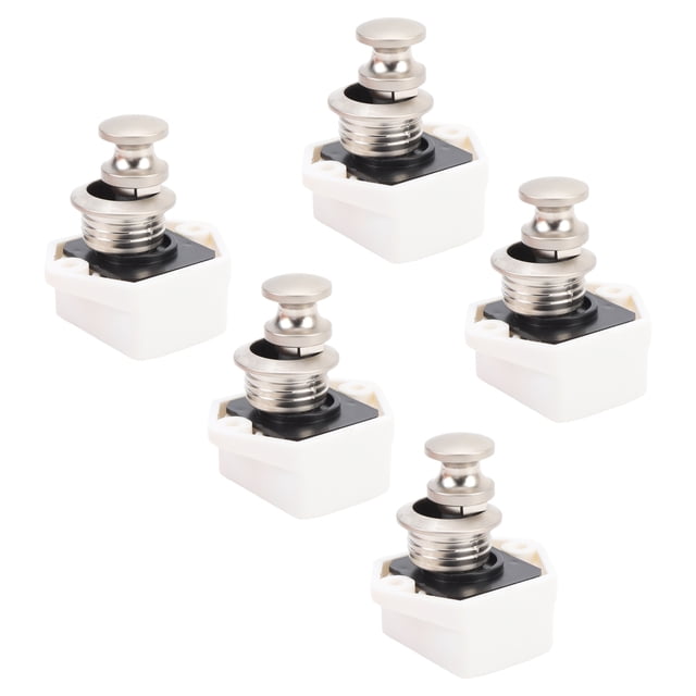 Verrou de Porte d'Armoire Sans Clé pour Véhicule Récréatif avec Bouton Poussoir RV en Alliage de Zinc ABS pour Yachts Navires RVs