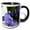 Black/White, variant on 3drose, Bass Guitar Player Left Hand Purple, 15oz Mug