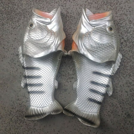 

Design fish slippers for mens summer interesting beach shoes boys slippers unisex large size 32-47 man mules