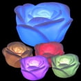 thumbnail image 3 of 5 piezas de luz LED, luz de noche en forma de rosa simulada, lámpara electrónica, luz floral de plástico romántico (blanco / 7 colores), 3 of 7