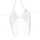 thumbnail image 1 of Sujetador sexy de mujer con top halter sin espalda y cadena corporal plateada con borlas para la playa Plata, 1 of 9