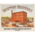 thumbnail image 2 of Anonymous 18x15 Gold Ornate Wood Frame and Double Matted Museum Art Print Titled - Burton Brewery (1877), 2 of 4