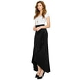 thumbnail image 5 of Made by Johnny Women's Wrapped High Low Ruffle Maxi Skirt M BLACK, 5 of 6