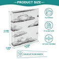 thumbnail image 5 of Cloud Sketch Pattern 12.4x10.6in PVC Round Ring Binders, 2-Pack, D-Ring 3-Hole, Metal Clip, 5 of 10