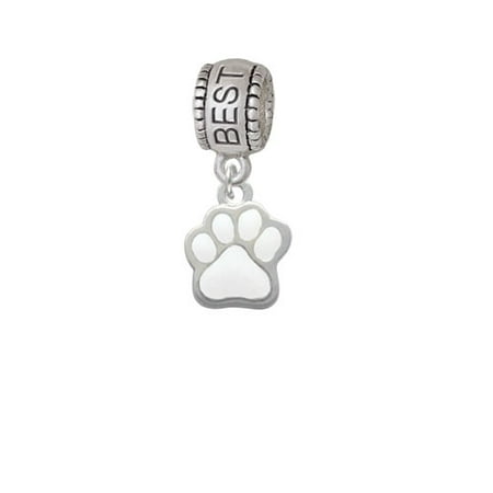 Small White Paw - Best Friend Charm Bead