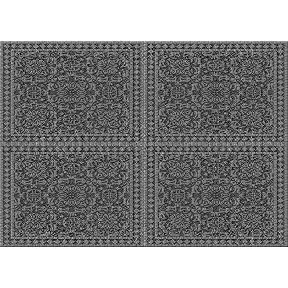 Ahgly Company Machine Washable Indoor Rectangle Transitional Dark Gray Black Area Rugs, 5' x 8'