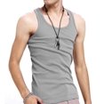 thumbnail image 1 of Men's Muscle Tank Top Workout Bodybuilding Fitness Gym Stringer Sleeveless Vest, 1 of 6