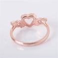 thumbnail image 2 of Heart Shaped Wings Ring Zircon Inlay Rose Gold Silver Base Metal Unisex Design and Gift for Women Heart Jewelry Fashion Ring Statement Ring, 2 of 5