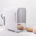 thumbnail image 3 of Mini Fridge, Rounded Corner Large Capacity Carrying Handle Mini Refrigerator Low Noise  For Kitchen For Car, 3 of 7