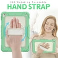 thumbnail image 3 of iPad mini 5 Case / iPad mini 4 Kids Case with Built-in Screen Protector, 3-Layer Full Protection Heavy Rugged Shockproof Case 360 Rotating Stand Cover with Adjustable Shoulder Strap,Green, 3 of 7