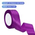 thumbnail image 2 of Unique Bargains 24 Yards Purple Red Satin Ribbon, Polyester for Gift Wrapping Wedding Decoration, 2 of 6