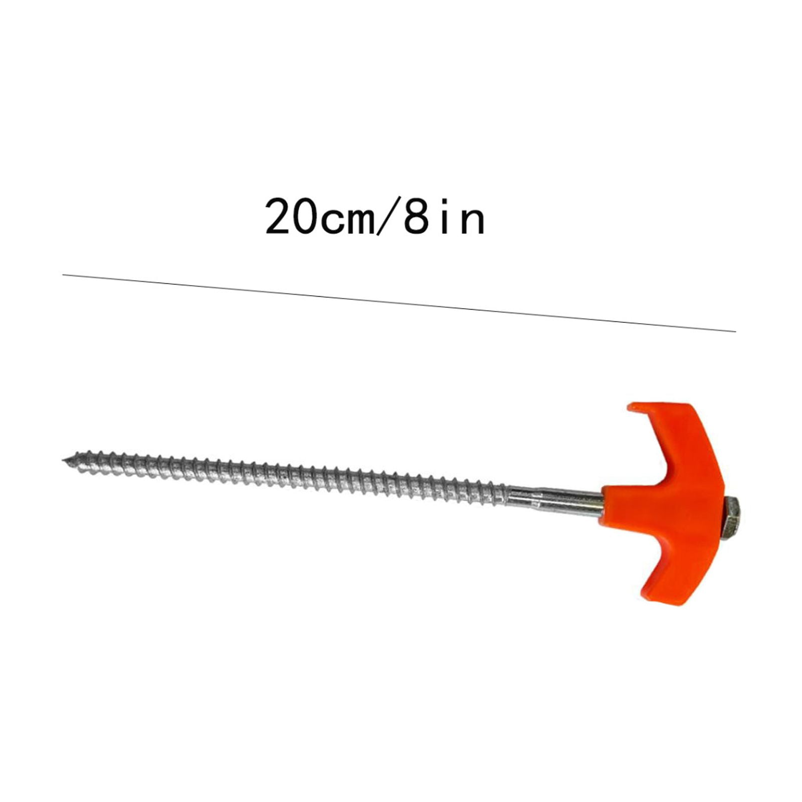 Tent Stakes Heavy Duty - 8" Screw in Tent Stakes - Ground Anchors Screw in - Tent Pegs Camping Stakes - Metal Threaded Tent Spikes