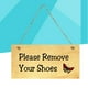 thumbnail image 5 of Placa de puerta de madera para colgar en la puerta, "Por favor, quítese los zapatos", ideal para cafeterías, tiendas y hogares., 5 of 7