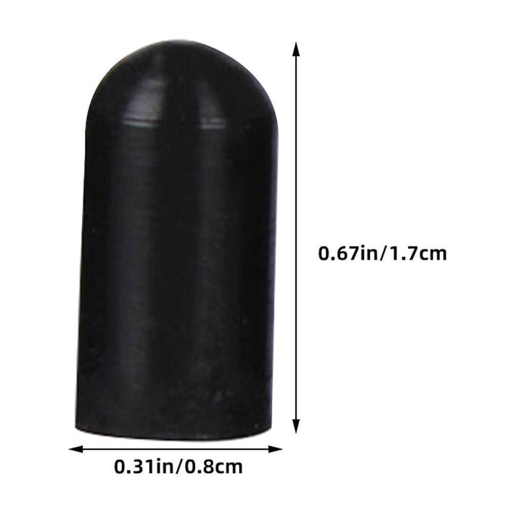 Masteelf 30 Pcs Black Drumstick Silent Tip Dampeners for Noise Reduction Accessories