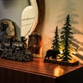 thumbnail image 4 of Zeckos Black Bear in the Woods Rustic Metal Accent Light-7 watt bulb, 4 of 10