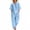 Light Blue, variant on OVAFBAU Women 2 Piece Loungewear Set Beach Vacation Sweatsuit Tracksuit Set Women's Summer Cotton Linen V Neck Top Wide Leg Pants Comfortable Outfits Set Summer Outfits