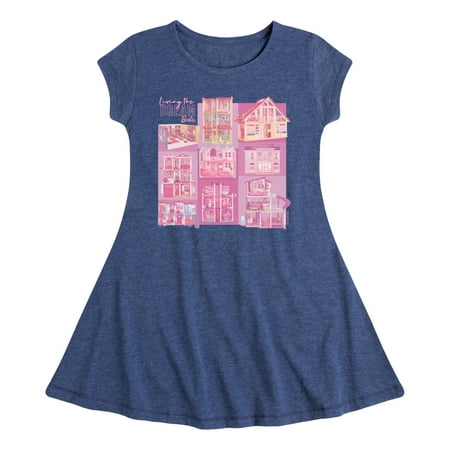 

Barbie - Living the Dream - Original Dream House Pictures - Toddler And Youth Girls Fit And Flare Dress