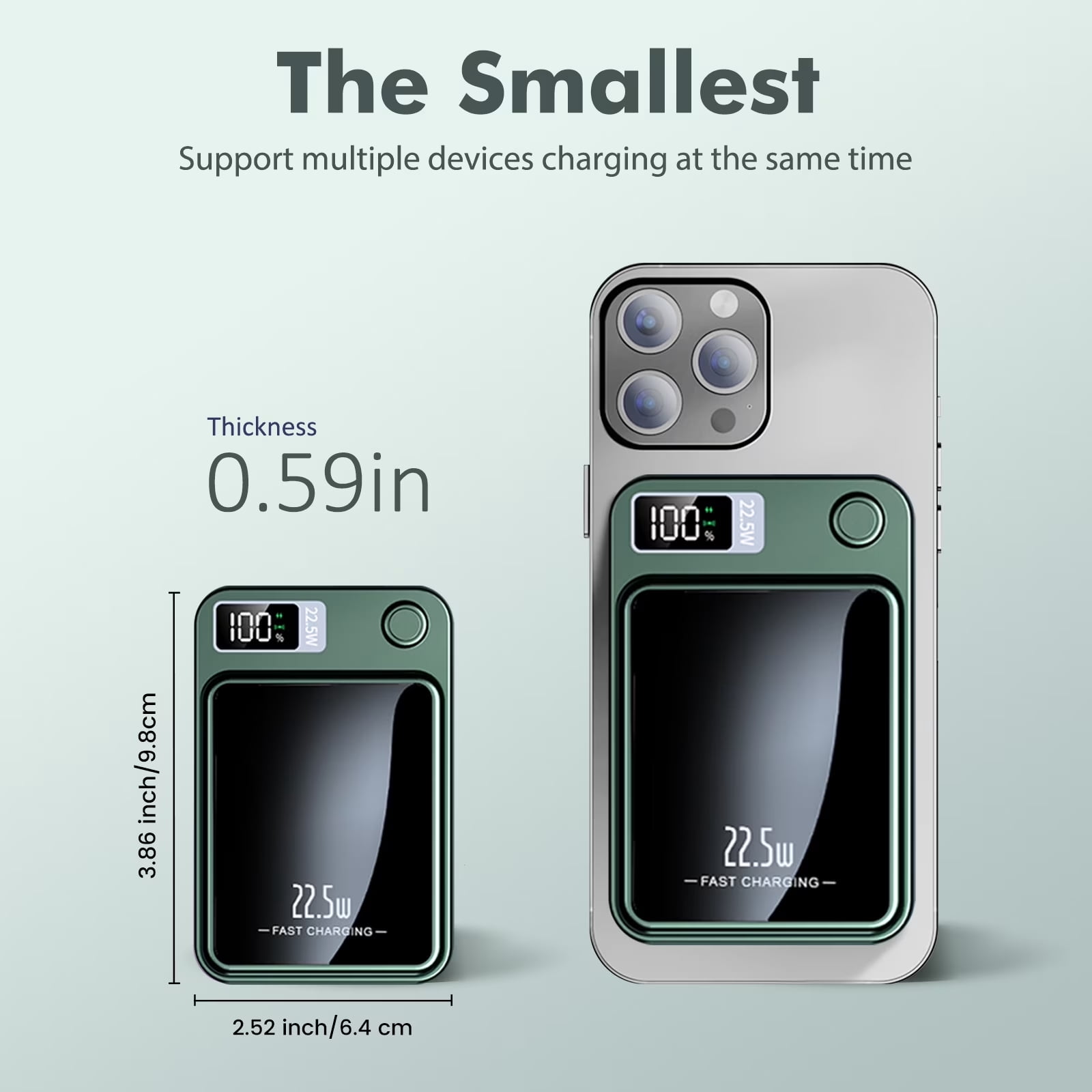 Magnetic Wireless Portable Charger, 10000mAh Power Bank with PD20w Fast Charging, USB C in&Out Battery Pack, Compatible with Mag-Safe for iPhone 17/16/15/14/13 Series, Samsung, Android, and More