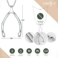 thumbnail image 3 of Collar con soporte para anillos Emily C en forma de espoleta de plata de ley, 3 of 8