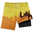 thumbnail image 4 of PRfgtbd Boys Swim Trunks Ice Cream Shorts With Inner Pocket Double Layer Bathing Suit Casual Elastic Waist Beach Shorts For Kids Playwear 9-10 Years, 4 of 4