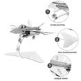 thumbnail image 3 of Stainless Steel Fighter Model for Decoration 1Pcs Metal Fighter Silver Ornament, 3 of 4