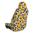 thumbnail image 2 of Wukai Cow Print Sunflower Full Set Car Seat Covers with Soft Padding Universal Auto Front Seats Protector and Cushion Mat, 2 of 5