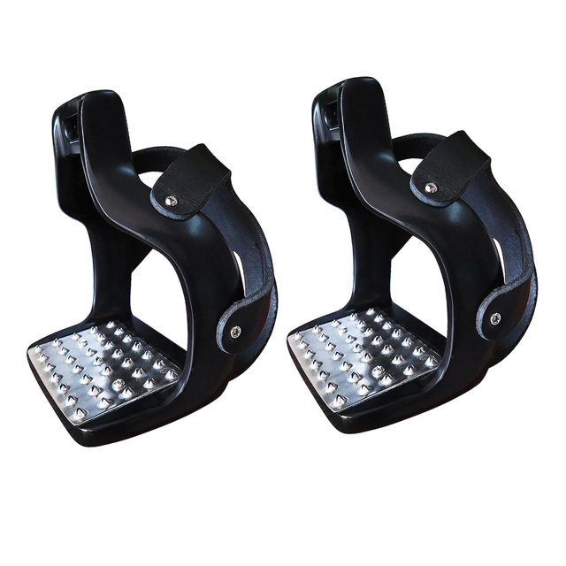 Premium Stirrups for Saddle Lightweight Horse Saddle Riding Black