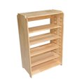 thumbnail image 3 of Adjustable Wooden Shelf Organizer – 6‑Tier 80 cm Pine Rack with Movable Shelves, Compact Storage Unit 52.4 × 30 × 80 cm for Kitchen, Entryway, Office, Living Room, 3 of 3