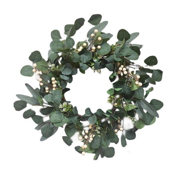 20'' Artificial Eucalyptus Wreath for Spring Wreath for Wall with Green Leaves Porch Farmhouse Window