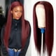 thumbnail image 1 of Peluca de Encaje Frontal onlyliua Color Rojo vino Cabello Largo y liso Fibra química, 1 of 7