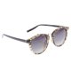 thumbnail image 3 of Gafas de sol redondas vintage estilo exterior con protección UV400, montura amarilla con diseño de tortuga y lentes grises, 3 of 4
