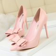 thumbnail image 4 of Zapatos de mujer 2024, moda coreana, tacones altos dulces, pajarita de muesca delgada, zapatos de tacón individuales para boda, zapatos de mujer, 4 of 5