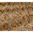 thumbnail image 5 of oneOone Viscose Jersey Dark Yellow Fabric Cat Craft Projects Decor Fabric Printed By The Yard 60 Inch Wide-M0O, 5 of 5