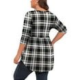 thumbnail image 5 of PINKSIR Women's Plus Size Henley Shirts Peplum V Neck Button Tunic Tops Casual Long Sleeve Blouse 1XL-4X, 5 of 7