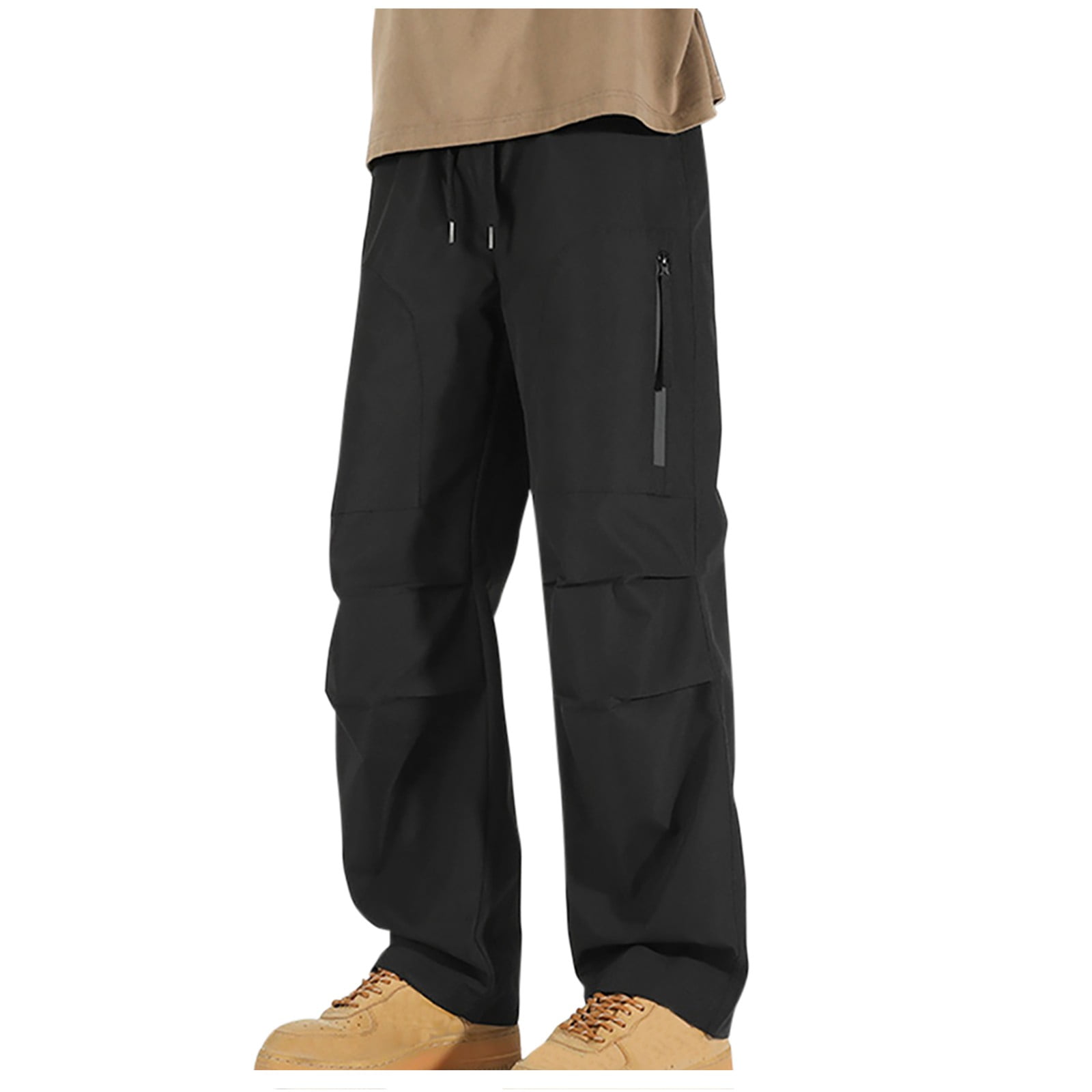 Htigea Clearance 2025 Corduroy Cargo Pants for Men 2025 Comfort Workout Joggers Elastic Drawstring Sweatpants Solid Color Long Pants for Gym Running M-5XL