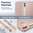 thumbnail image 3 of JETech Case for Samsung Galaxy Tab S9 Plus 12.4-Inch, Translucent Back Tri-Fold Stand Protective Tablet Cover, Support S Pen Charging, Auto Wake/Sleep (Rose Gold), 3 of 7