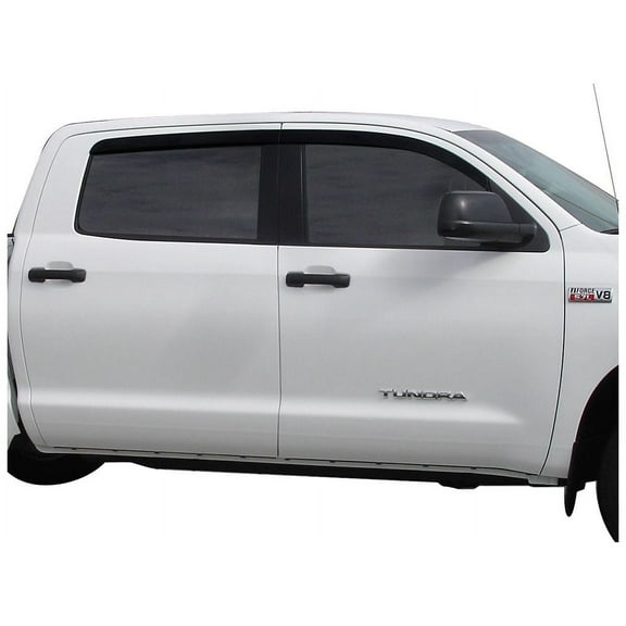 Auto Ventshade [AVS] Low Profile Ventvisor / Window Deflectors | Fits 2016-2023 Toyota Tacoma Double Cab, 4 pcs. | Dark Smoke-994036