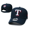 thumbnail image 1 of Texas Rangers Navy Blue Adjustable Unisex Hat With Eye - Catching Team "T" Logo, 1 of 53