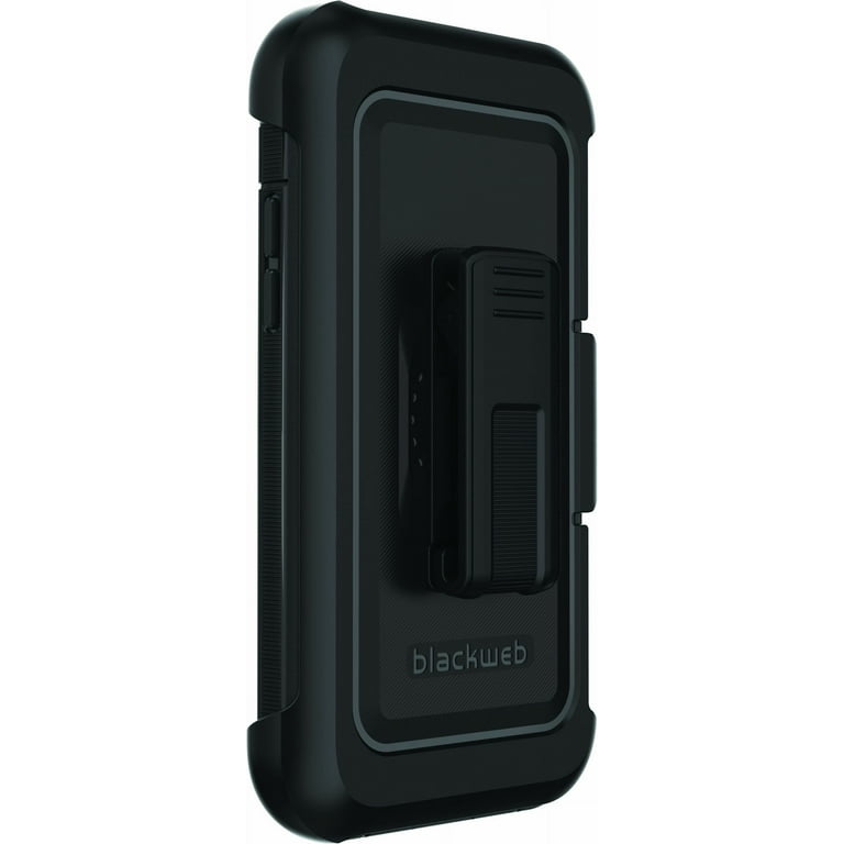 Blackweb Rugged Phone Case with Holster For iPhone X, Black Blackweb Rugged Phone Case with Holster For iPhone X, Black